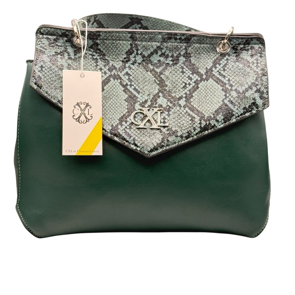 CXL by Christian Lacroix Sable Prism Python Satchel Purse - Picture 4 of 11